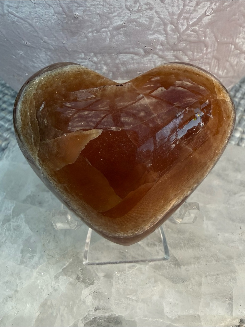 Root Beer Calcite Heart